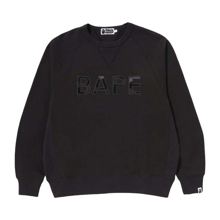 BAPE Patch Relaxed Fit Crewneck "Charcoal"