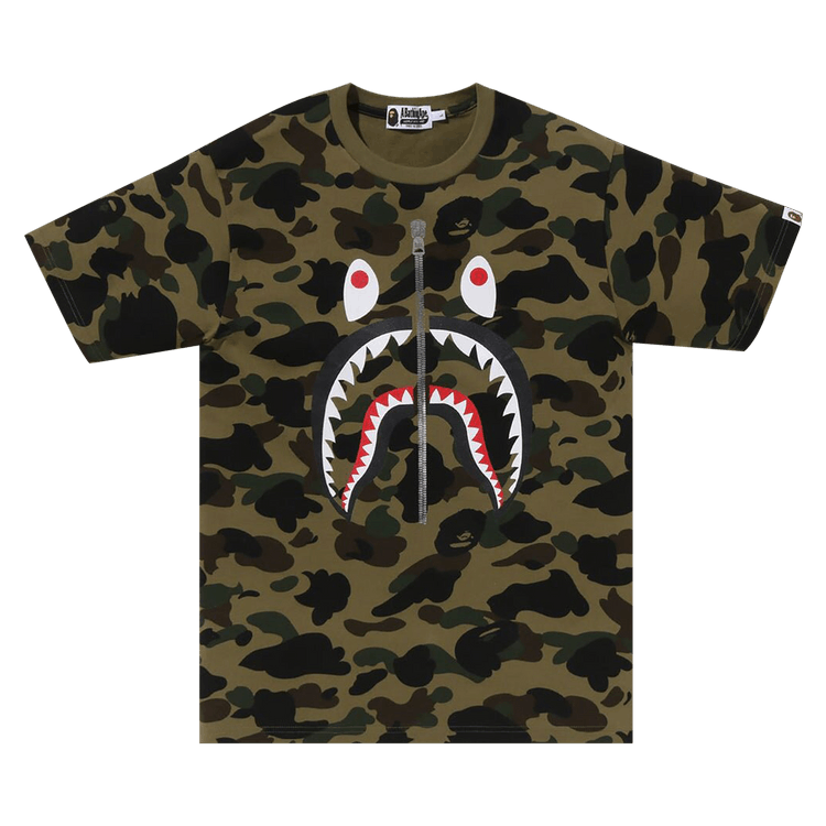 BAPE 1st Camo Shark Tee "Green"