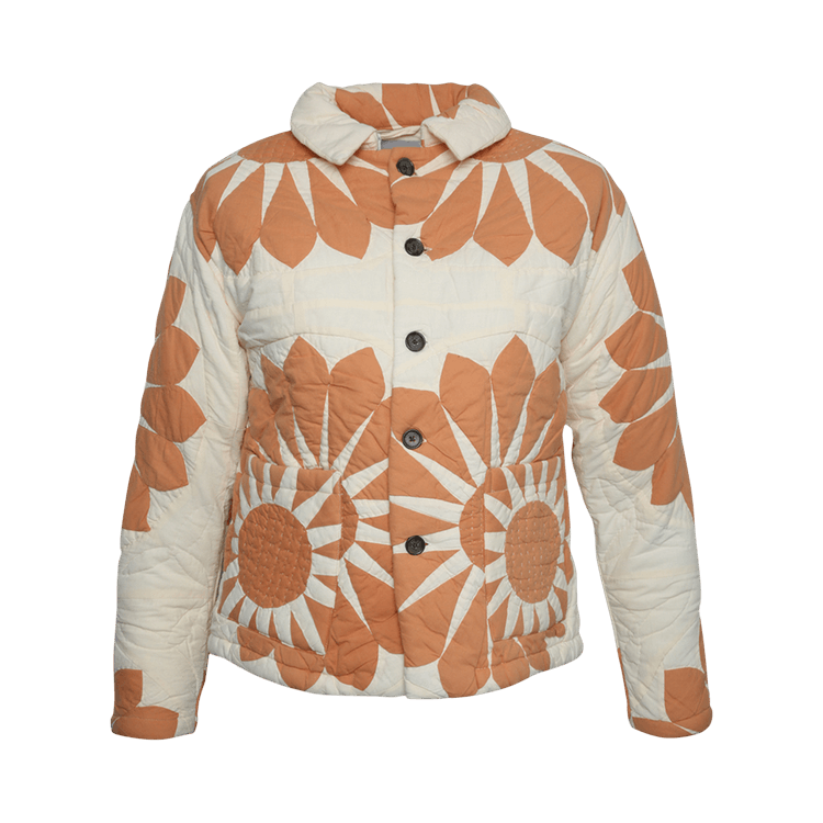 Bode Grand Daisy Workwear Jacket "Orange/Multicolor"