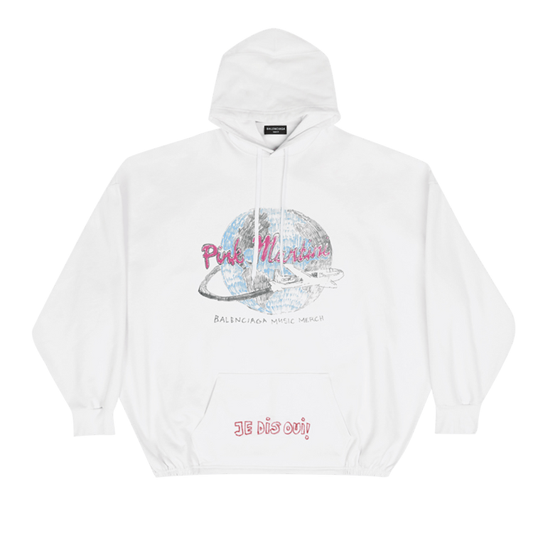 Balenciaga Elastic Hem Hoodie "Ecru"