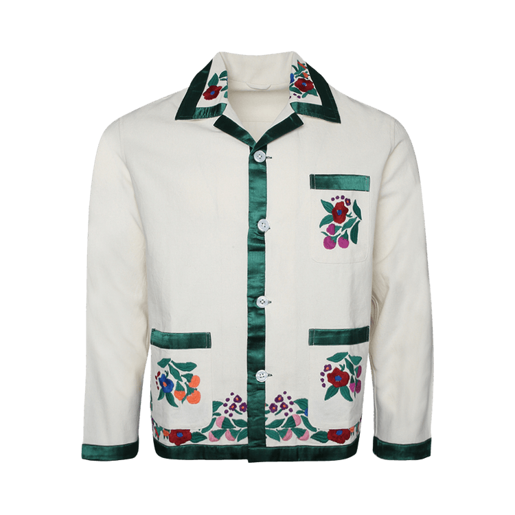 Bode Winter Garden Overshirt "Ecru/Multicolor"