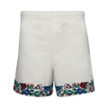 Bode Winter Garden Rugby Short "Ecru/Multicolor"