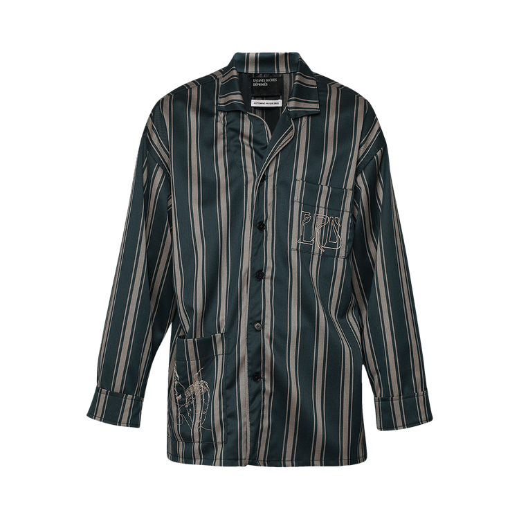 Enfants Riches Déprimés Swiss Psychward Sleep Shirt "Teal/Ivory"