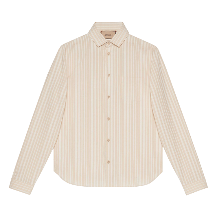Gucci Striped Shirt "White/Beige"