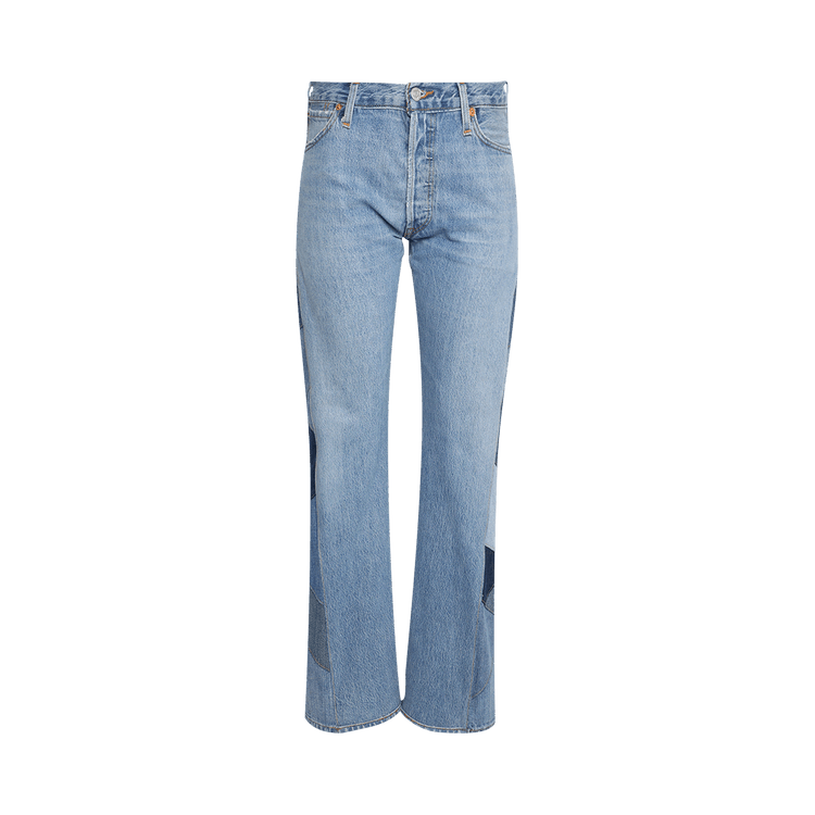 RE/DONE 70s Low Rise Flare "Indigo Patched"