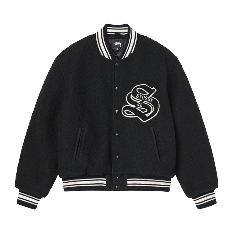 Stussy Casentino Wool Varsity Jacket "Black"