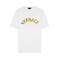 Versace Logo Embroidered Jersey T-Shirt "Optical White"