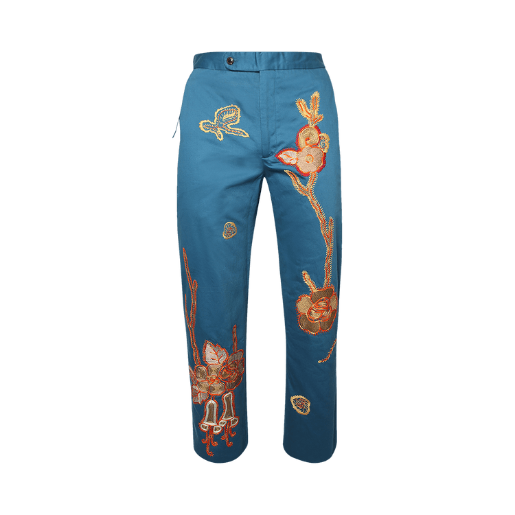 Bode Bell Flower Trouser "Blue/Multicolor"