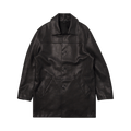 Ami Leather Coat "Black"