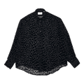 Ami Fit Shirt With Heart Pattern "Black"