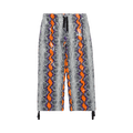Versace Snakeskin Leather Pants "Grey/Orange/Purple"