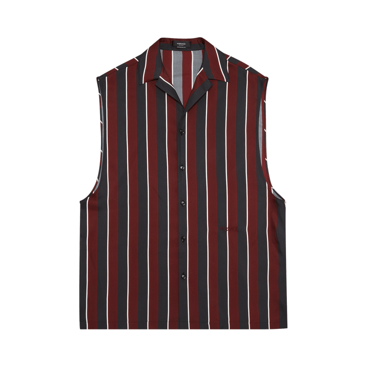 Versace Sleeveless Striped Tank "Red/Navy/White"