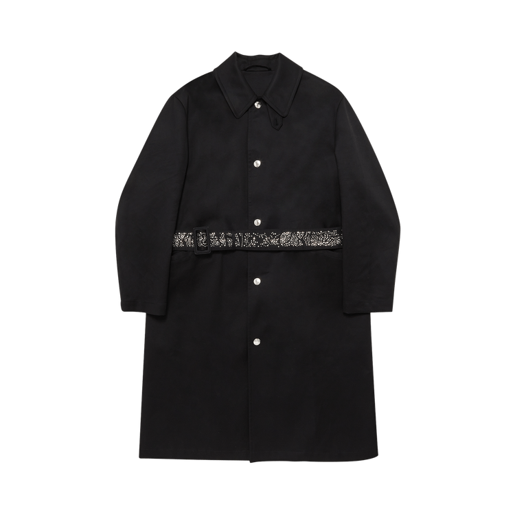 Versace Wool Trench Coat "Black"