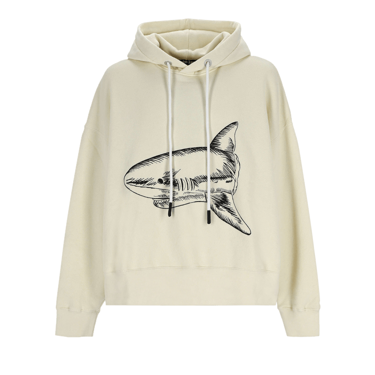 Palm Angels Split Shark Hoodie "Butter"