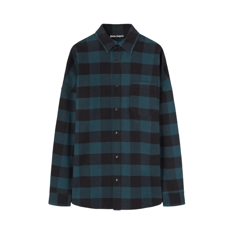 Palm Angels Classic Logo Overshirt "Green/White"