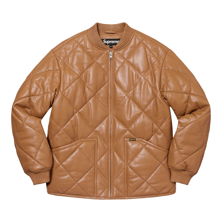 Supreme Quilted Leather Work Jacket "Tan"