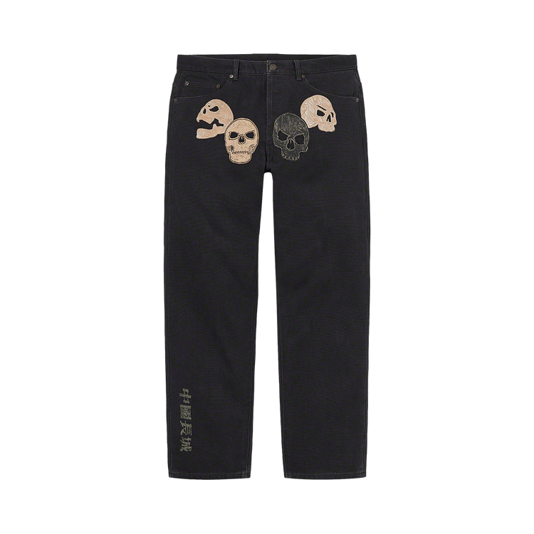 Supreme x The Great China Wall Canvas 5-Pocket Jean "Black"