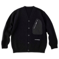 And Wander Shetland Wool Cardigan "Black"