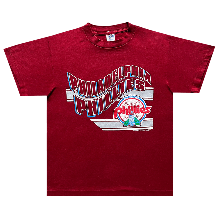 Vintage 1990 Philadelphia Phillies Tee "Burgundy"
