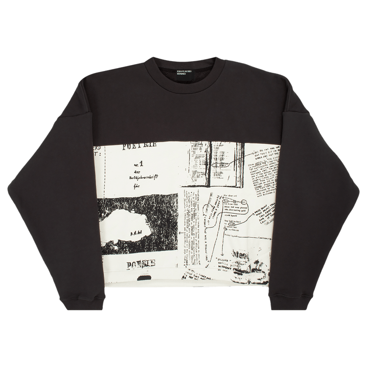Enfants Riches Déprimés Dieter Rot Paneled Crewneck "Faded White/Black"