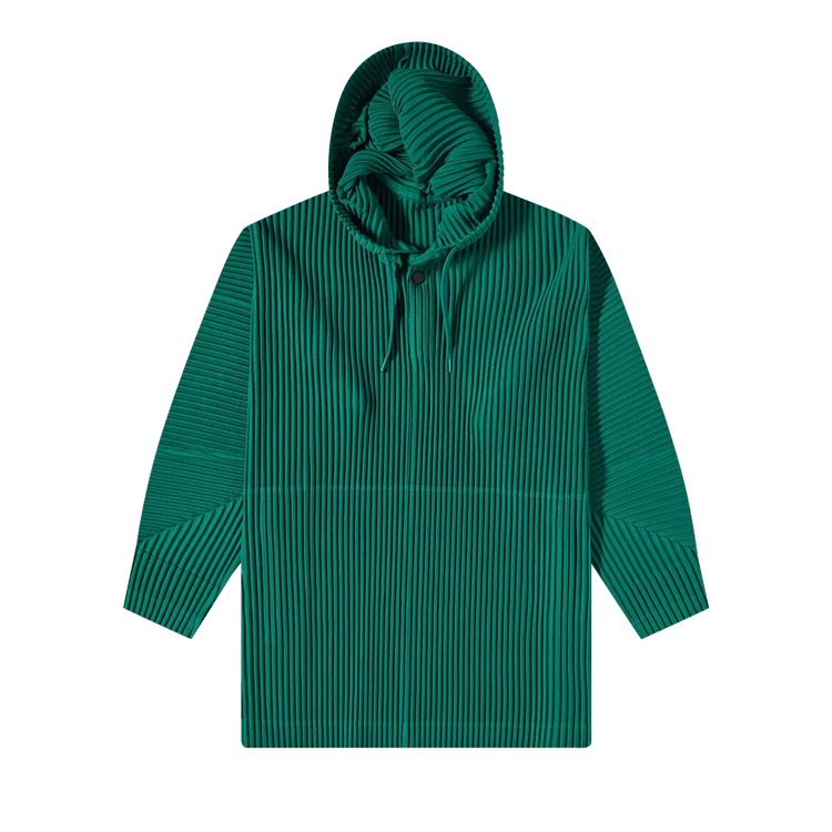 Issey Miyake Pleated Hoodie "Emerald Green"