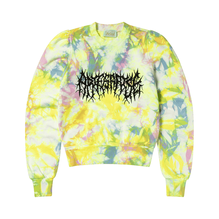 Aries Metal Tie Dye Puff Sleeve Sweatshirt "Multicolor"