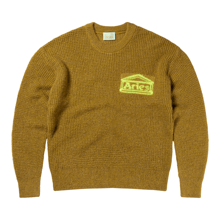 Aries Waffle Knit Jumper "Khaki"