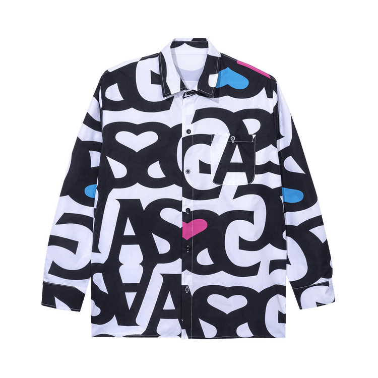 Anti Social Social Club Negative Space Long-Sleeve Button up "White"