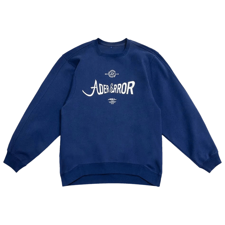 Ader Error Logo Print Sweatshirt "Navy"