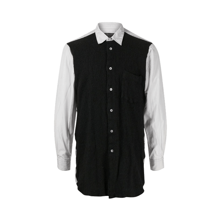Comme des Garçons Homme Plus Knit Layered Long Shirt "White/Black"