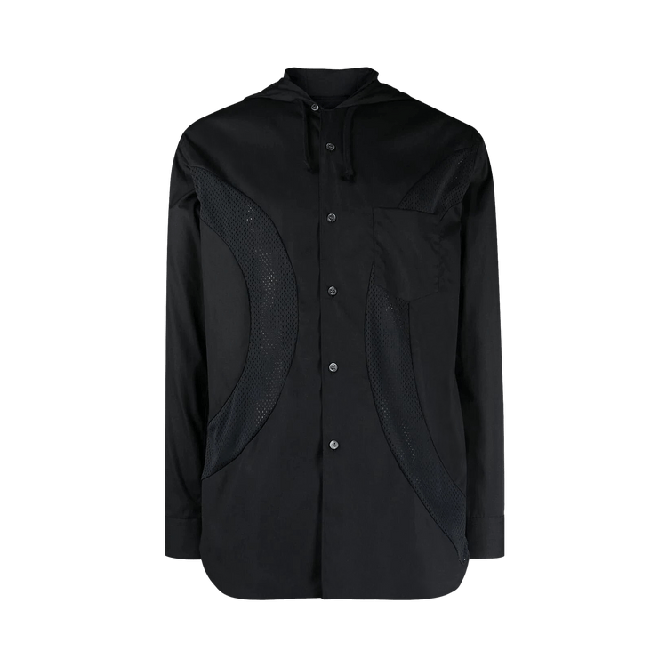 Comme des Garçons SHIRT Mesh Panel Shirt Jacket "Black"