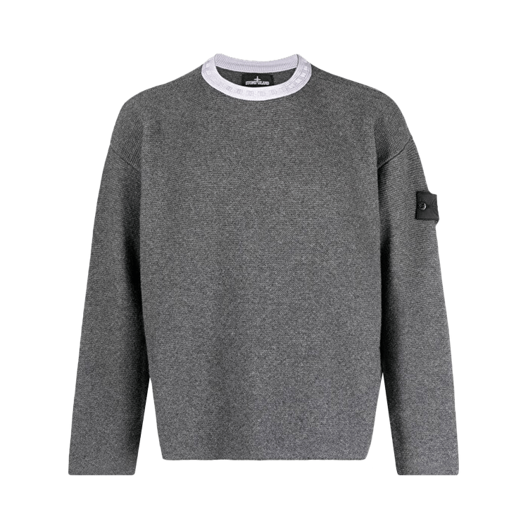 Stone Island Shadow Project Compass Motif Jumper "Dark Grey"