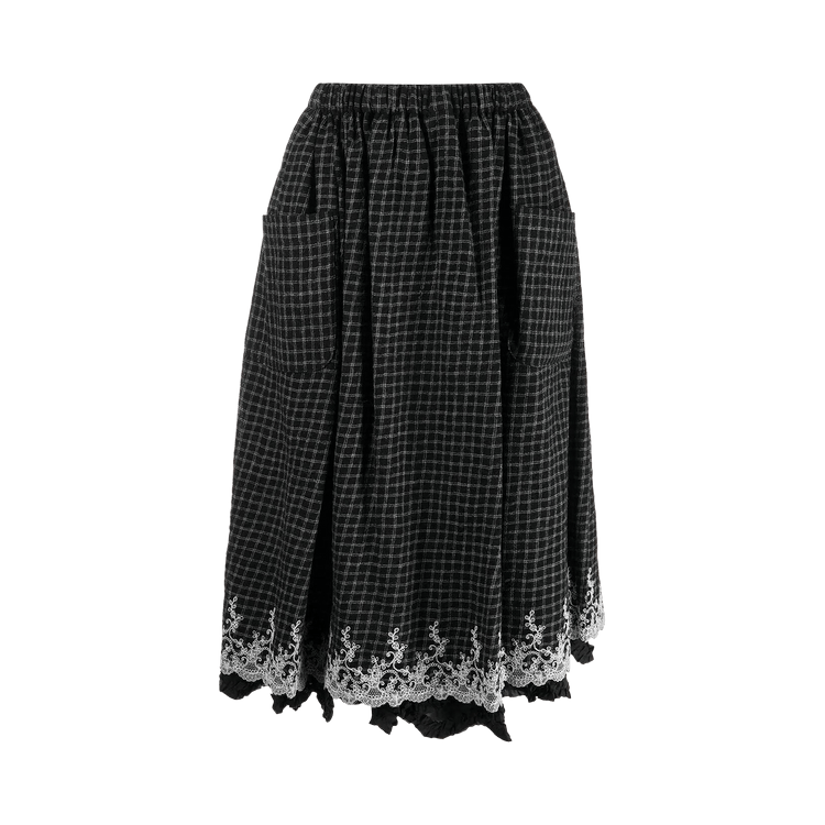 Tao Comme des Garçons Lace Embroidery Skirt "Black/White"