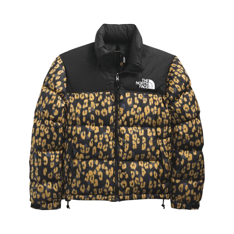 The North Face Printed 1996 Retro Nuptse Jacket "Arrowwood Yellow/Leopard"