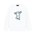 We11done Colorful Teddy Print Long-Sleeve T-Shirt "White"