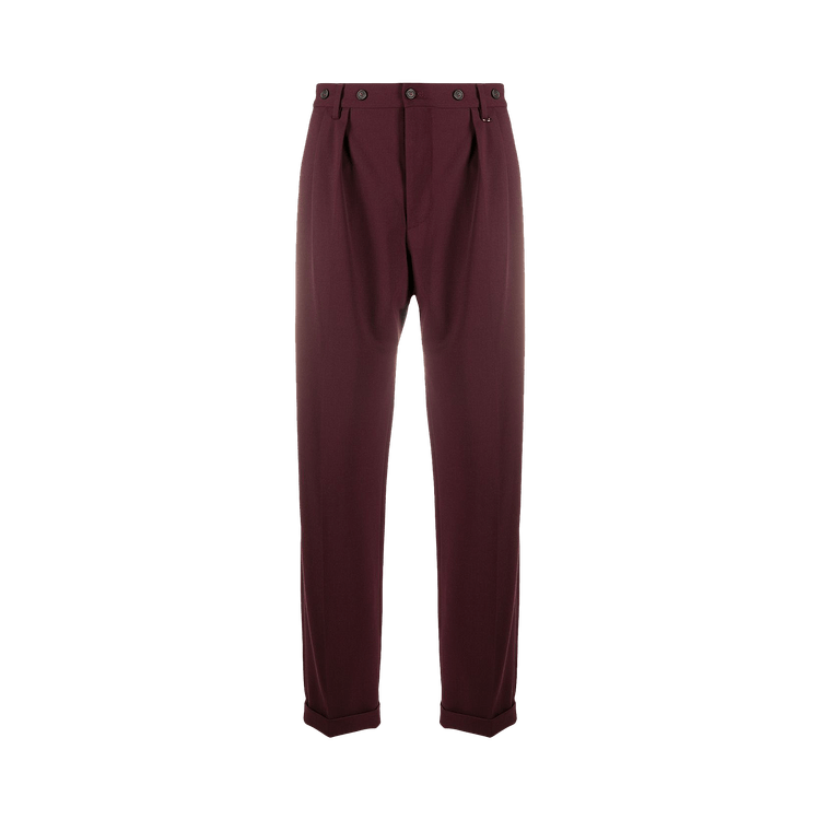 Ambush High Waist Relaxed Pants "Wine Red"