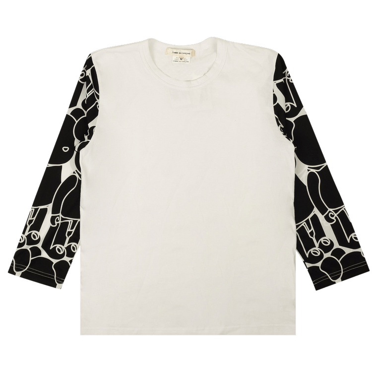 Comme des Garçons Graphic Long-Sleeve T-Shirt "White/Black"