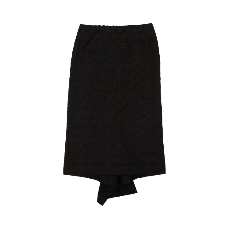 Comme des Garçons Monogram Asymmetrical Skirt "Black"