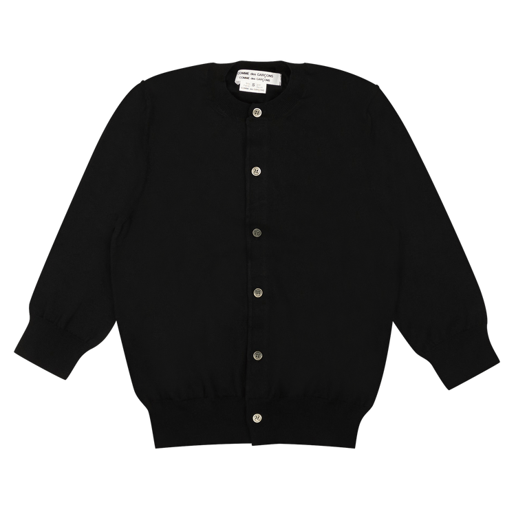 Comme des Garçons Knit Button Up Cardigan "Black"