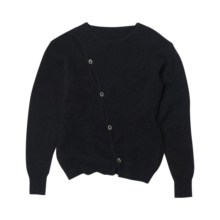 Jacquemus Le Cardigan Pau Asymmetric Cardigan "Black"