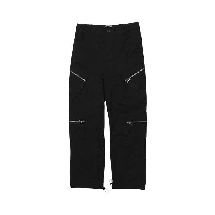 Jacquemus Le Cargo Marrone Zipped Cargo Pants "Black"