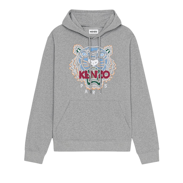 Kenzo Tiger Hooded Sweatshirt "Dove Grey"