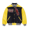 Kenzo Tiger Leather-Sleeve Varsity Jacket "Midnight Blue"
