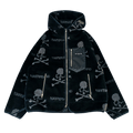 Mastermind All Over Skull Logo Sherpa Zip Jacket "Black"
