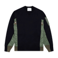 Sacai Sponge Sweat X MA-1 Pullover "Navy"