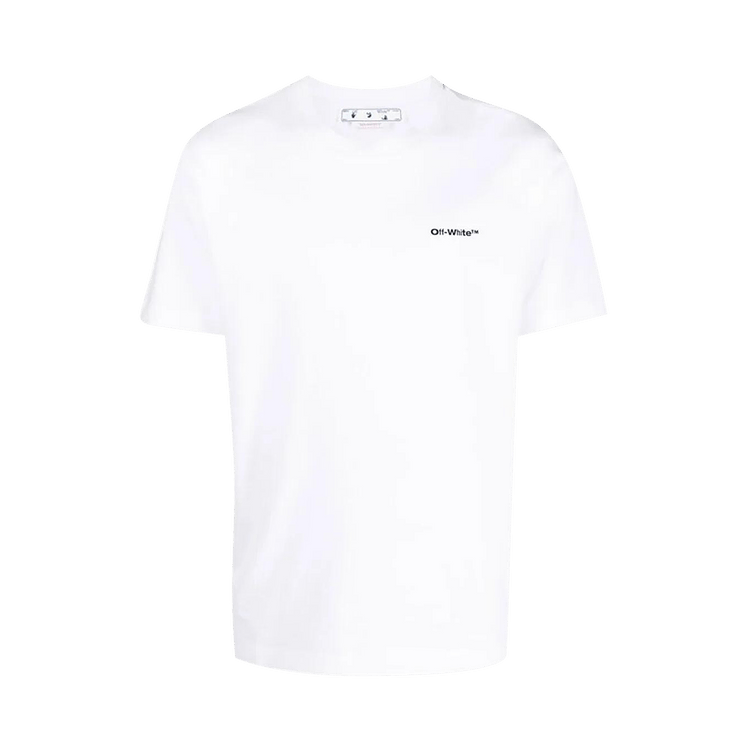 Off-White Wave Outline Diag Slim Short-Sleeve Tee "White/Black"