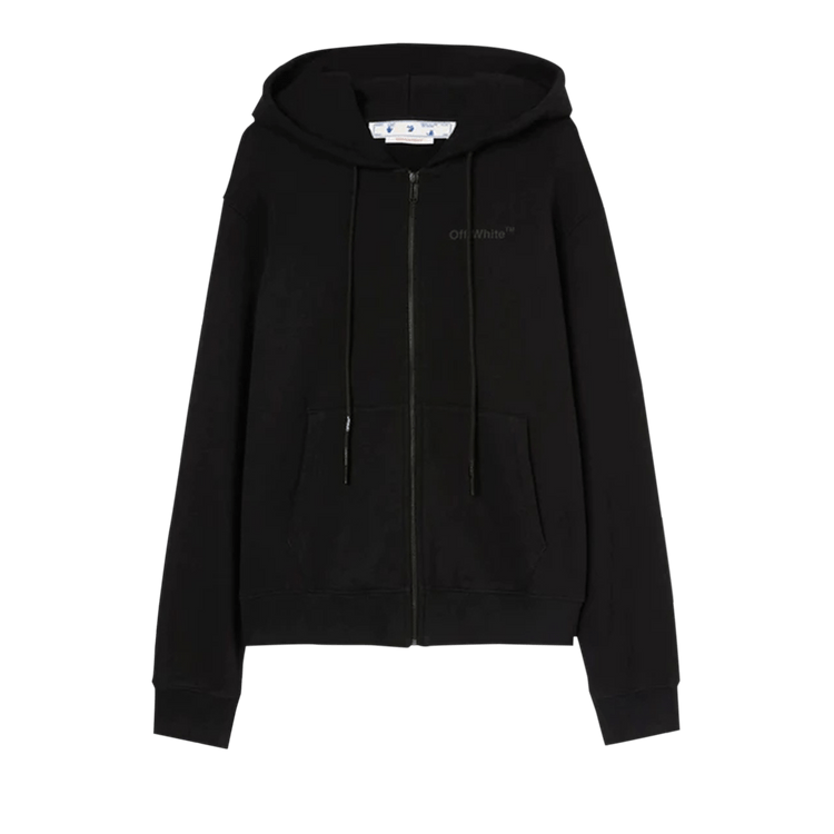 Off-White Diag Tab Slim Zip Hoodie "Black"
