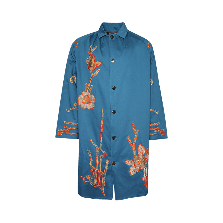 Bode Bell Flower Coat "Blue/Multicolor"