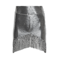 Rabanne Mesh Fringe Mini Skirt "Silver"
