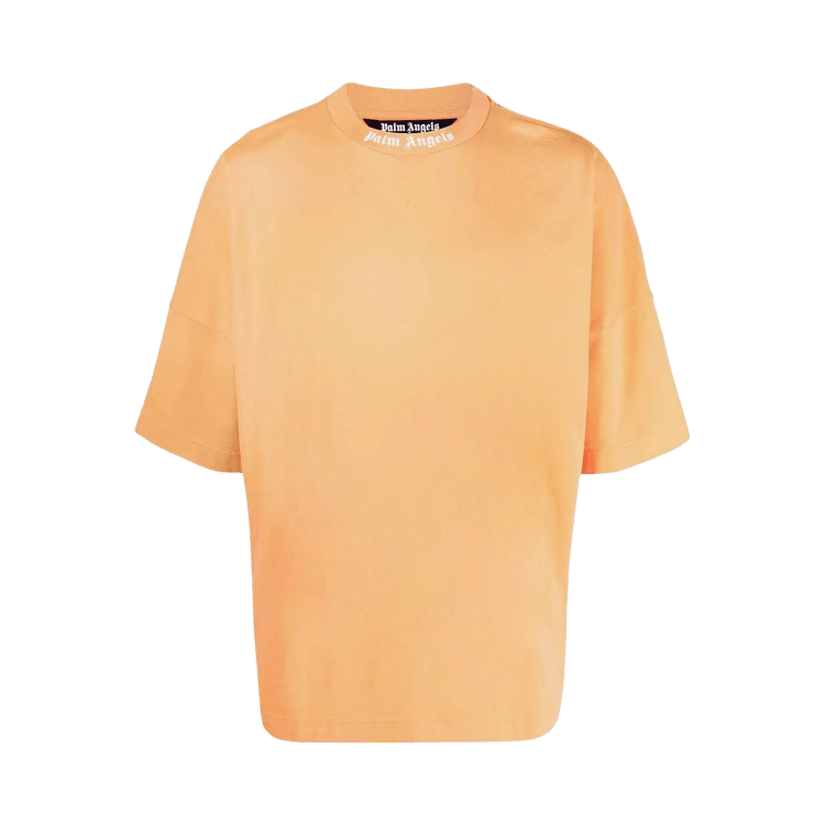 Palm Angels Classic Logo Over Tee Mock "Orange/White"